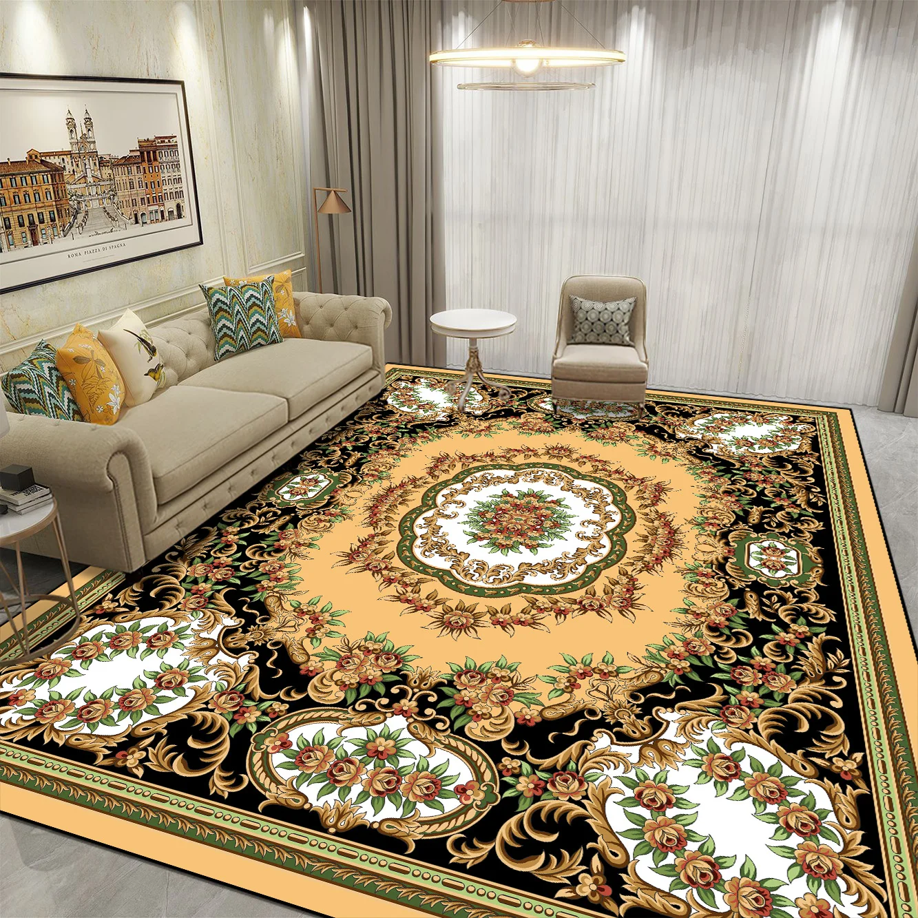 Luxury Golden Carpets for Living Room Decoration Large Carpet Bedroom Bedside Rug Washable Non-slip Floor Mats Customizable
Luxury Golden Carpets for Living Room Decoration Large Carpet Bedroom Bedside Rug Washable Non-slip Floor Mats Customizable