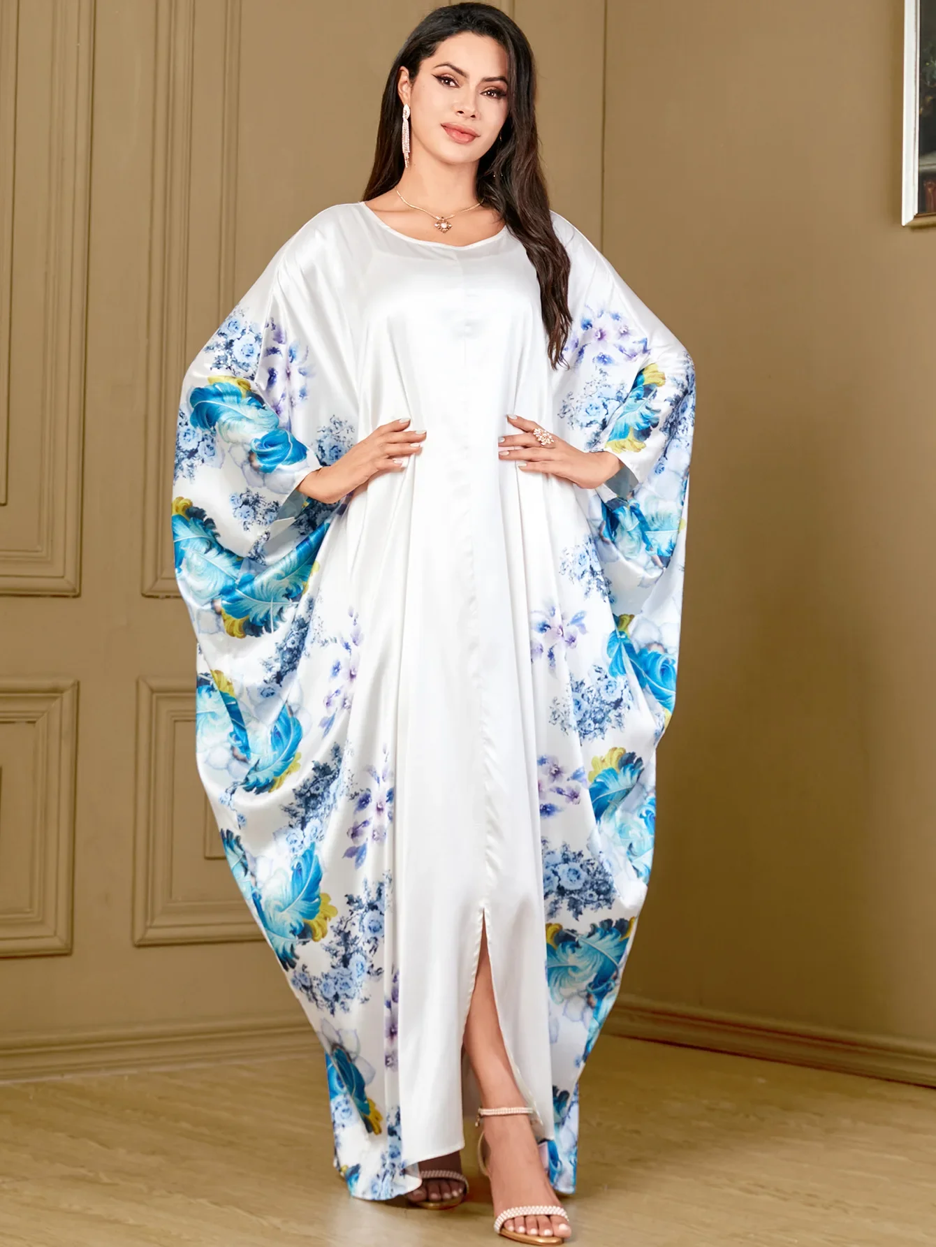 Morocco Kaftan Eid Djellaba Women Batwing Sleeve Muslim Dress Split Hem Jalabiya Islam Clothing Dubai Abaya Turkey Caftan Gown
Morocco Kaftan Eid Djellaba Women Batwing Sleeve Muslim Dress Split Hem Jalabiya Islam Clothing Dubai Abaya Turkey Caftan Gown