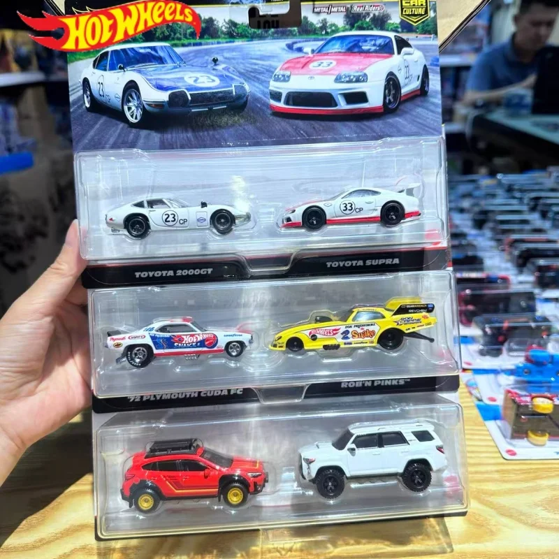Новинка 2025 года Hot Wheels Mix 3 Premium 1/64, 2 упаковки Subaru Plymouth Toyota, внедорожный комплект, литые под давлением модели автомобилей
Новинка 2025 года Hot Wheels Mix 3 Premium 1/64, 2 упаковки Subaru Plymouth Toyota, внедорожный комплект, литые под давлением модели автомобилей