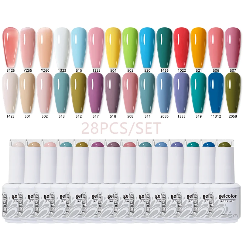 Arte Clavo 15ml 28pcs/Set UV Gel Polish Red Pink Color Nail Manicure Lakiery Hybrydowe Vernis Gel Nails Art Soak Off Gel Lacquer
Arte Clavo 15ml 28pcs/Set UV Gel Polish Red Pink Color Nail Manicure Lakiery Hybrydowe Vernis Gel Nails Art Soak Off Gel Lacquer