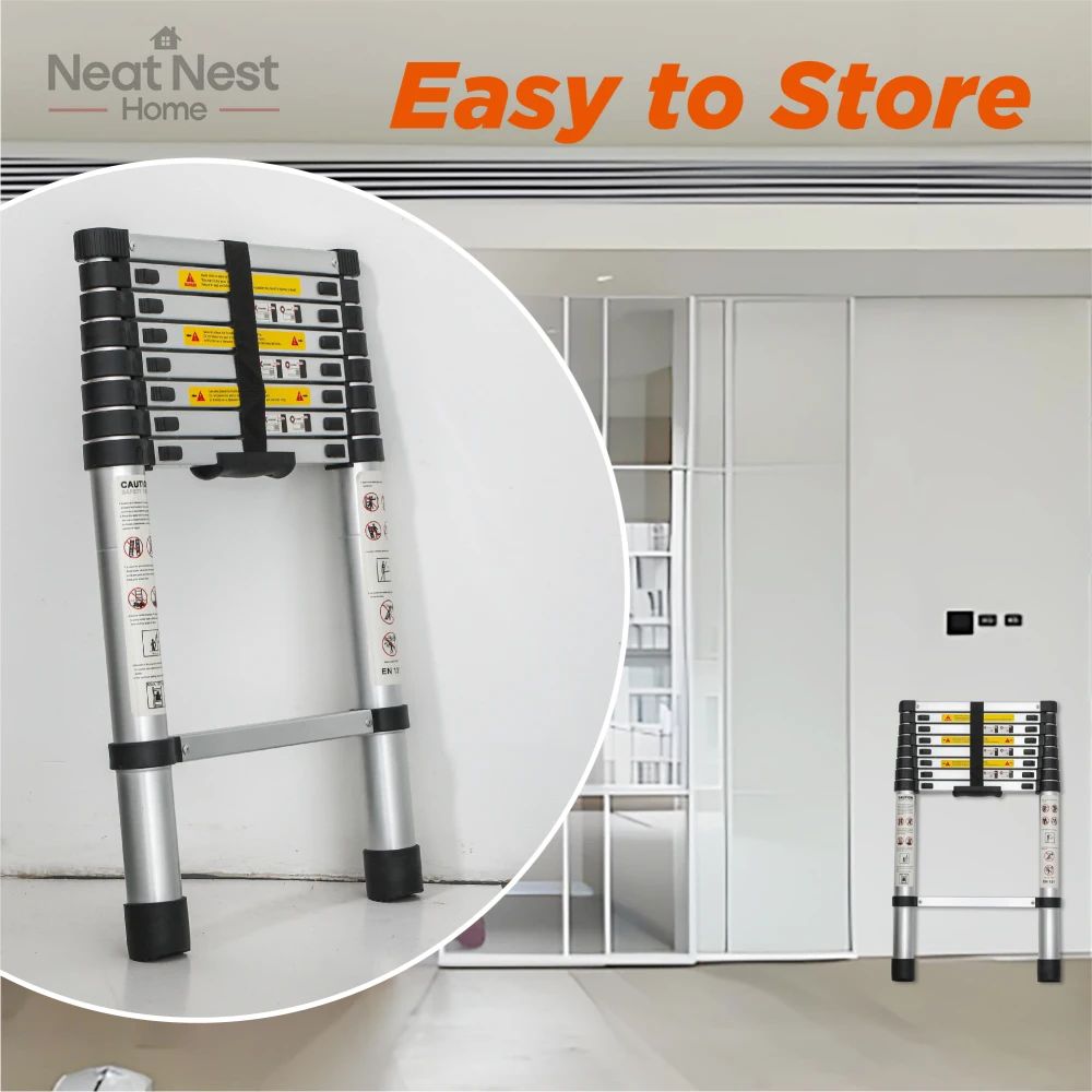 9/11/13/15 Telescopic Extension Ladder, Aluminum Alloy Folding ladder,Multi-Purpose for Indoor Outdoor Work, Heavy Duty Load
9/11/13/15 Telescopic Extension Ladder, Aluminum Alloy Folding ladder,Multi-Purpose for Indoor Outdoor Work, Heavy Duty Load