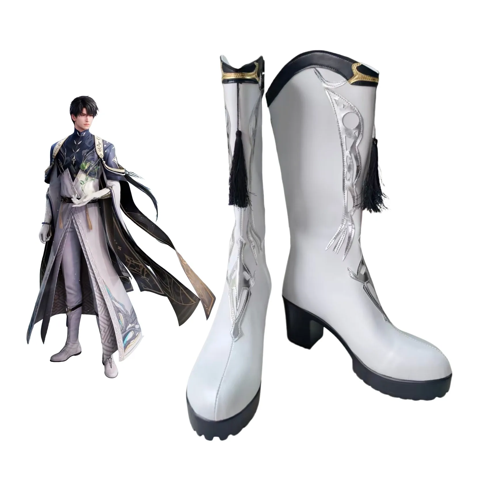 Nine Zayne Cosplay Game Love And Deepspace Costume Shoes New Fight Zayne Boots Handmade Faux Leather Boots
Nine Zayne Cosplay Game Love And Deepspace Costume Shoes New Fight Zayne Boots Handmade Faux Leather Boots