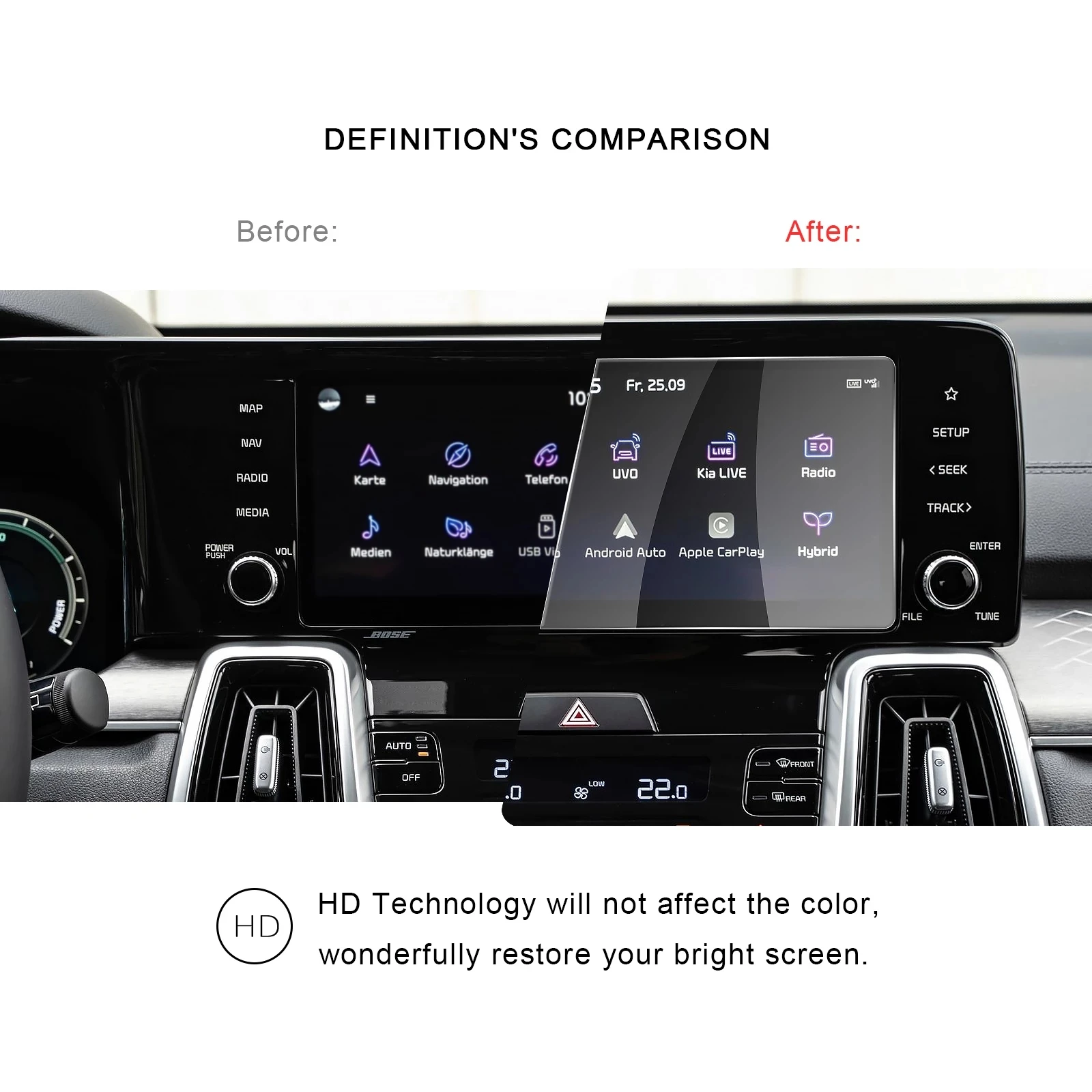 Tempered Glass Protector Film For Sorento MQ4 2021 10 Inch Car Navigation Touch Center Screen Protector Auto Interior Accessori
Tempered Glass Protector Film For Sorento MQ4 2021 10 Inch Car Navigation Touch Center Screen Protector Auto Interior Accessori