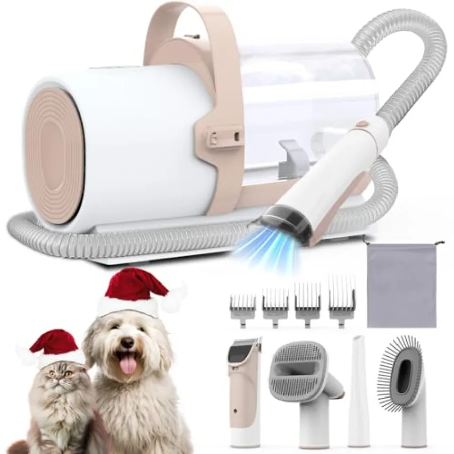 Dog Grooming Vacuum Pet Grooming Kit with Dog Clippers 2.5L Dust Cup 11000Pa Dogs Vacuum for Shedding Grooming 5 Grooming Tools
Dog Grooming Vacuum Pet Grooming Kit with Dog Clippers 2.5L Dust Cup 11000Pa Dogs Vacuum for Shedding Grooming 5 Grooming Tools