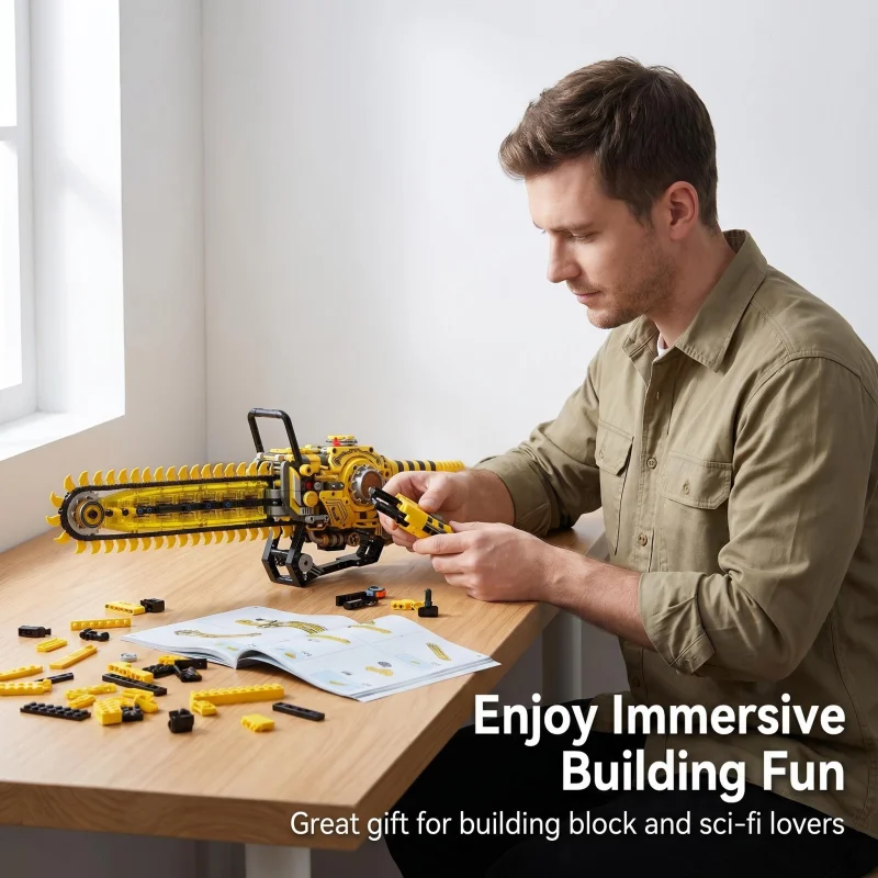 Building block model assembly, mechanical transmission electric saw assembly kit, educational collectible STEM toy for adults an
Building block model assembly, mechanical transmission electric saw assembly kit, educational collectible STEM toy for adults an