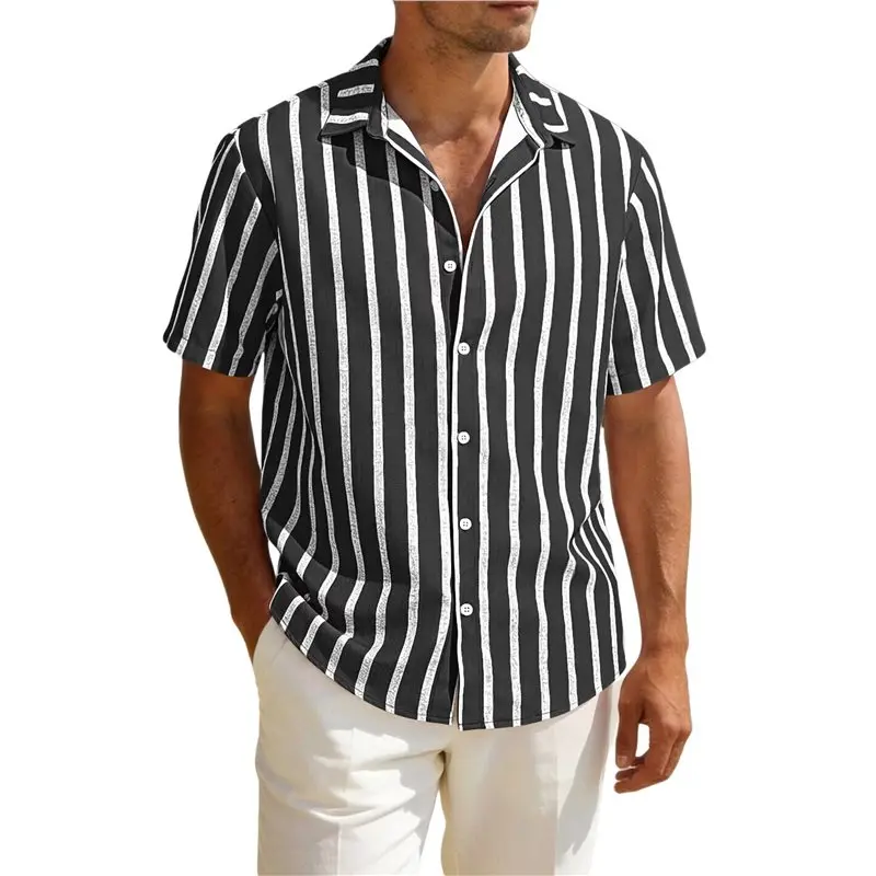 NEW-Men Plus Size Turn-Down Collar Striped Short Sleeve Shirt
NEW-Men Plus Size Turn-Down Collar Striped Short Sleeve Shirt