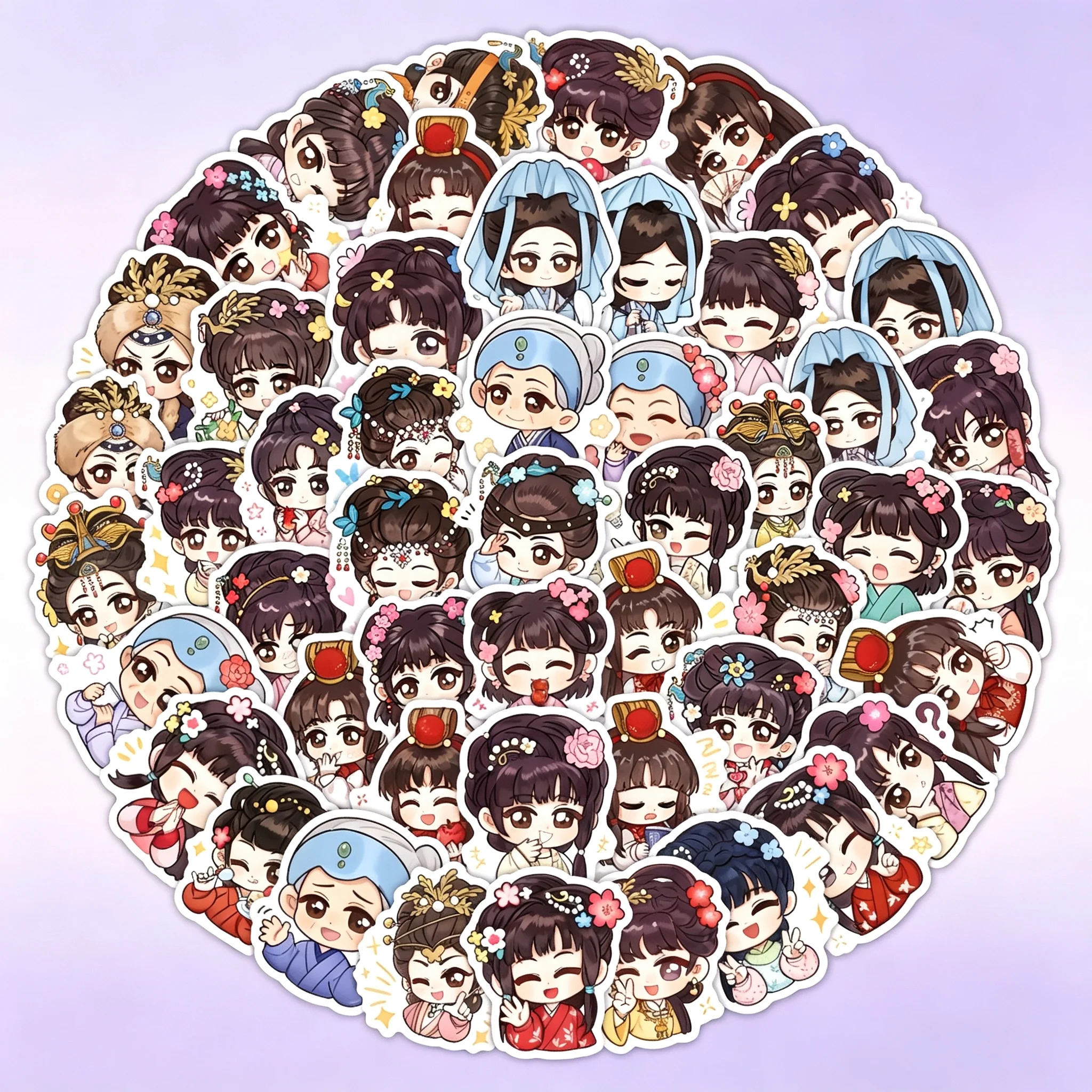 The same style 5-pack stickers, 100 pieces per pack, a total of 500 pieces. Red Plum Dynasty stickers - cute character illustrat
The same style 5-pack stickers, 100 pieces per pack, a total of 500 pieces. Red Plum Dynasty stickers - cute character illustrat
