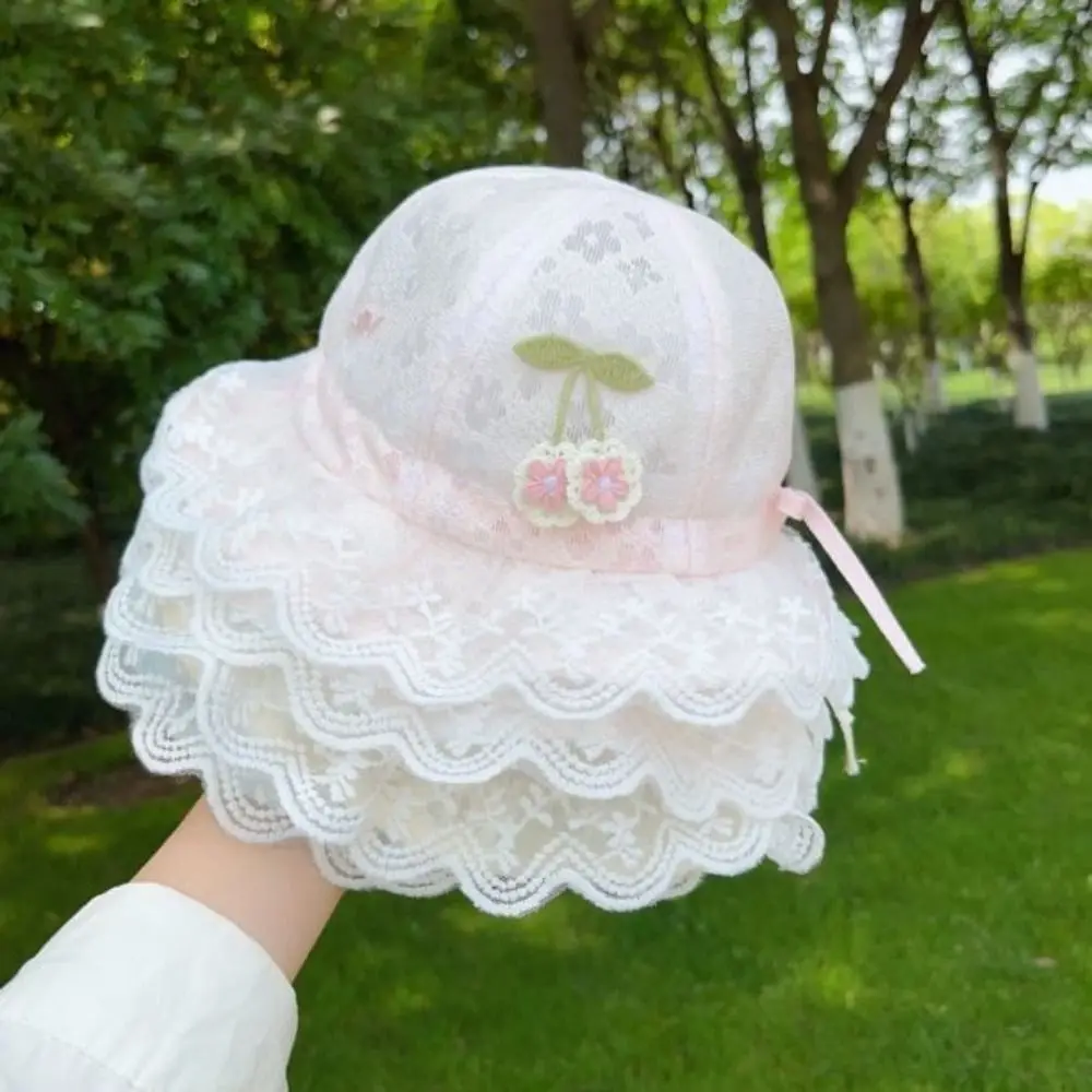 Stylish Lightweight Baby Bucket Hat Wide Brim Thin Cute Cherry Fisherman Hat Hollow Lace Trim Baby Princess Cap Newborn Baby
Stylish Lightweight Baby Bucket Hat Wide Brim Thin Cute Cherry Fisherman Hat Hollow Lace Trim Baby Princess Cap Newborn Baby
