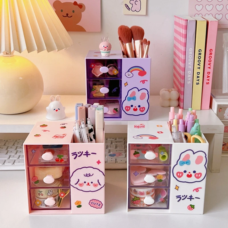 Kawaii Desk Organizer Multifunctional Pen Holder Student Cute Large-capacity Desktop Organizer Creative Storage Tube Pencil Case
Kawaii Desk Organizer Multifunctional Pen Holder Student Cute Large-capacity Desktop Organizer Creative Storage Tube Pencil Case