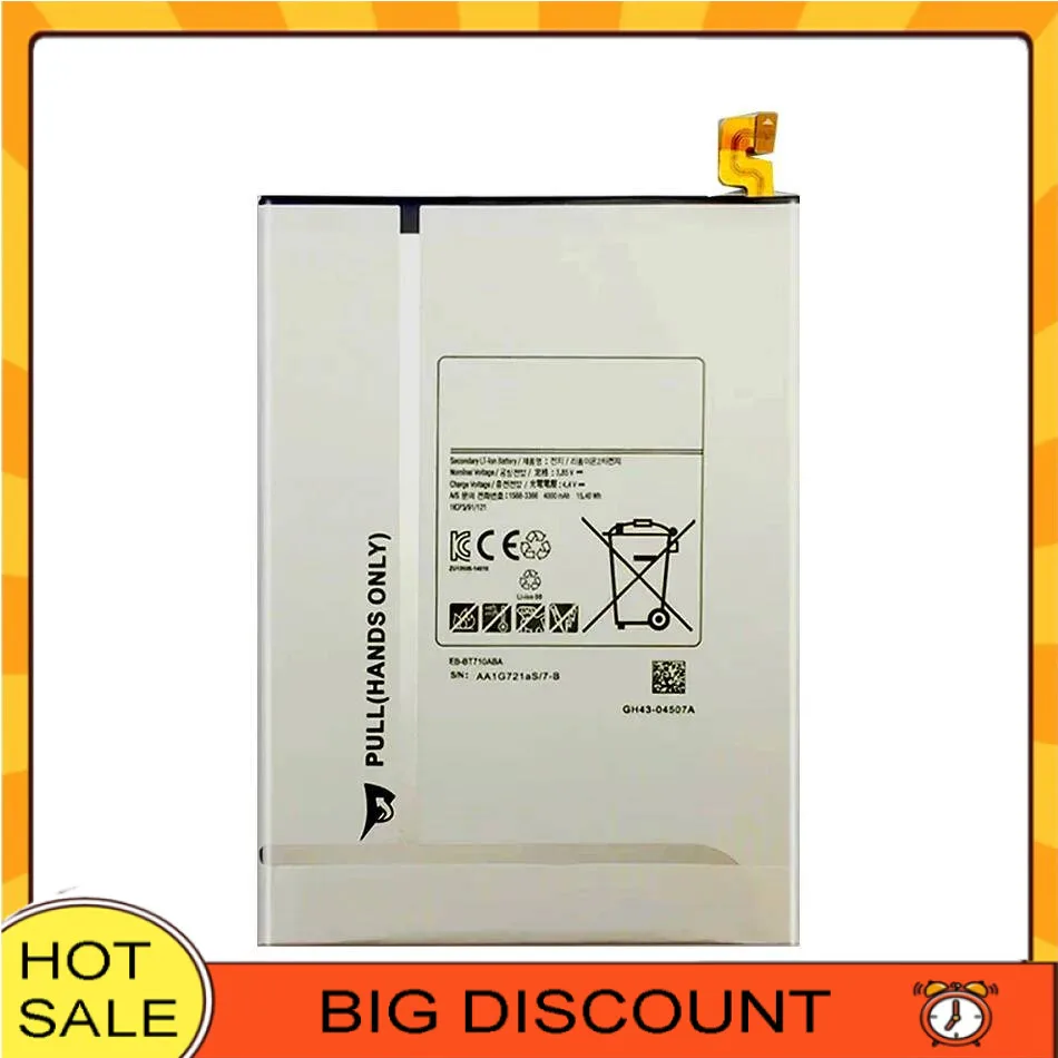 Аккумулятор для планшета 4000 мАч EB-BT710ABE для Samsung Galaxy Tab S2 8,0 SM T710 T715 T715C Стабильный
Аккумулятор для планшета 4000 мАч EB-BT710ABE для Samsung Galaxy Tab S2 8,0 SM T710 T715 T715C Стабильный