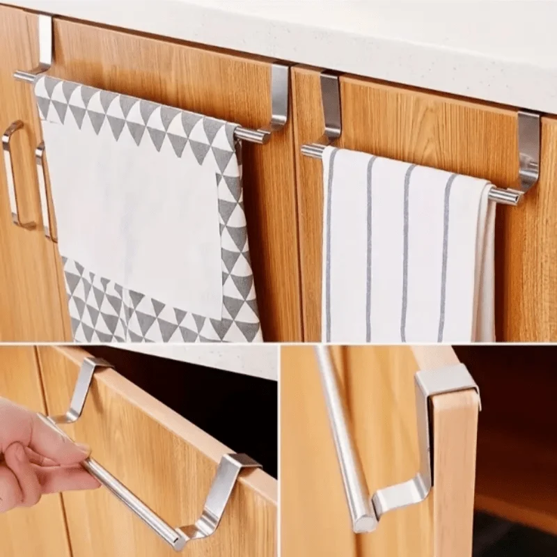 Kitchen Cabinet Door Towel Bar Stainless Steel Door Back Towel Hanging Holder Bathroom Punch-free Towels Hooks Home Organizer
Kitchen Cabinet Door Towel Bar Stainless Steel Door Back Towel Hanging Holder Bathroom Punch-free Towels Hooks Home Organizer