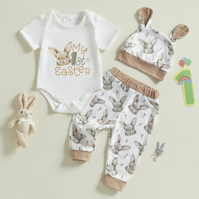 Newborn Baby Boy Easter Outfit My First Easter Romper Bunny Long Pants Headband Summer Outfits 0-18M
Newborn Baby Boy Easter Outfit My First Easter Romper Bunny Long Pants Headband Summer Outfits 0-18M