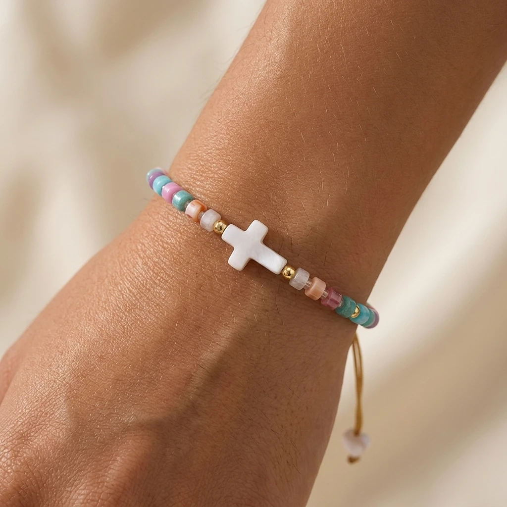 1pc Bohemian Natural Stone Cross Adjustable Rope Chain Bracelet For Women Men
1pc Bohemian Natural Stone Cross Adjustable Rope Chain Bracelet For Women Men