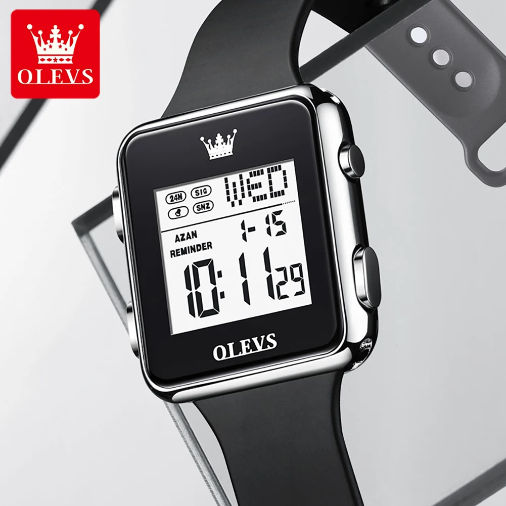 OLEVS Electronic Watch Waterproof Sports Men's Lightweight Simple Square Watches Classic Fashion Electronic Wristwatch Reloj
OLEVS Electronic Watch Waterproof Sports Men's Lightweight Simple Square Watches Classic Fashion Electronic Wristwatch Reloj