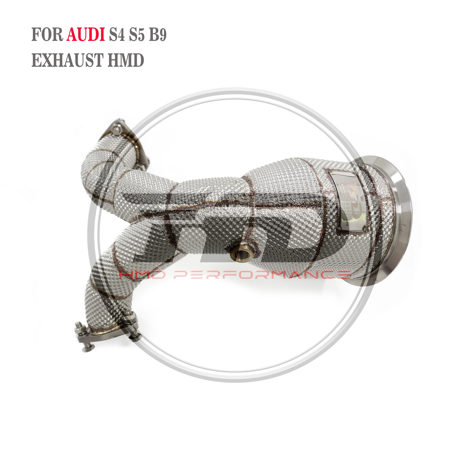 HMD Performance Exhaust For AUDI S4 S5 B9 Exhaust Dowpipe China V High Flow Exhaust with heat shieid
HMD Performance Exhaust For AUDI S4 S5 B9 Exhaust Dowpipe China V High Flow Exhaust with heat shieid
