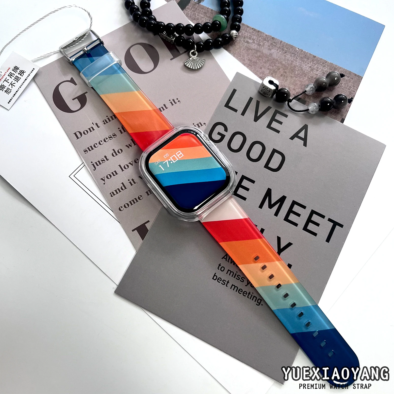 Rainbow Check Series Printed Strap for Apple Watch 10 9 8 7 Band Replaceable Bracelet for iWatch 46mm 42mm 41mm 40mm Watchband
Rainbow Check Series Printed Strap for Apple Watch 10 9 8 7 Band Replaceable Bracelet for iWatch 46mm 42mm 41mm 40mm Watchband
