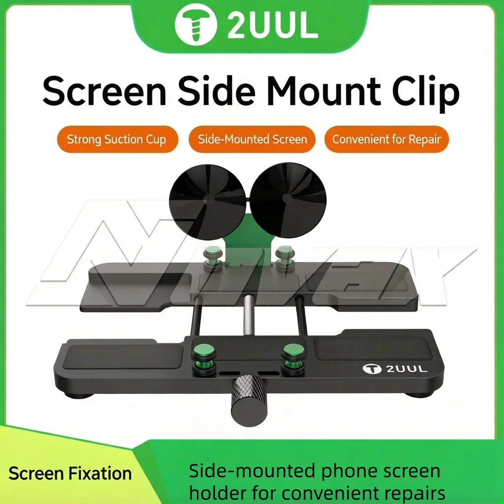 2UUL Screen Side Mount Clip, Universal Phone Screen Repair Stand with Strong Suction Cup, Side-Mounted Holder for Convenient Mob
2UUL Screen Side Mount Clip, Universal Phone Screen Repair Stand with Strong Suction Cup, Side-Mounted Holder for Convenient Mob
