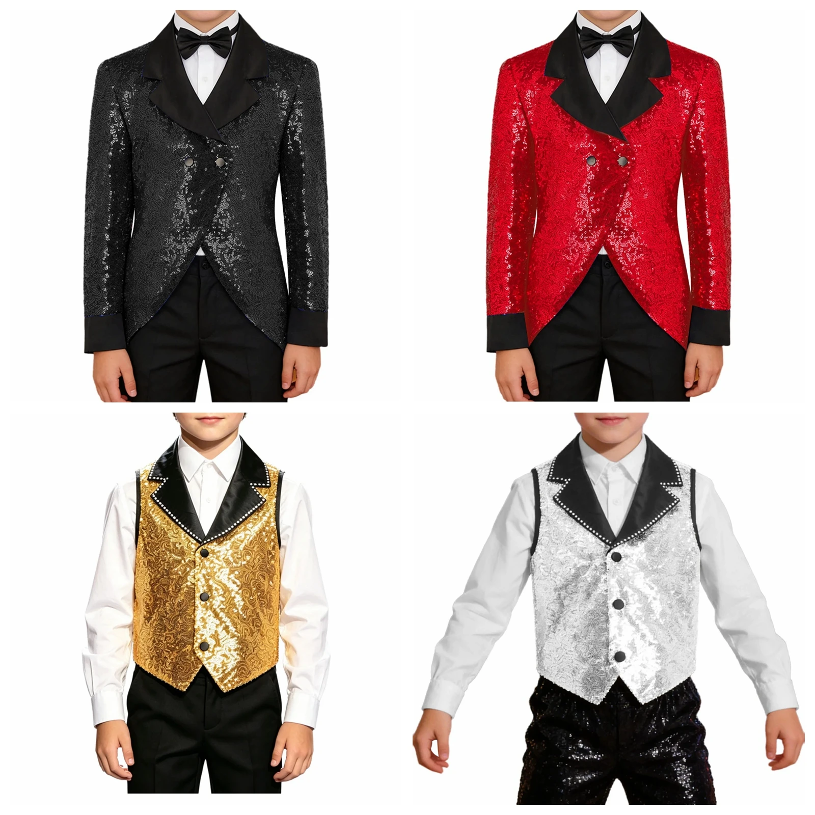 Teens Jazz Dance Performance Costume Kid Children Sequin Waistcoat with Hat Prom Suits Boys Hip Hop Outfit Circus Costume
Teens Jazz Dance Performance Costume Kid Children Sequin Waistcoat with Hat Prom Suits Boys Hip Hop Outfit Circus Costume