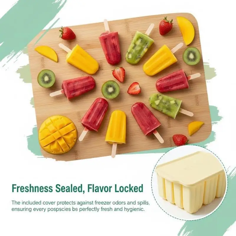 Silicone Popsicle Mold for Homemade Ice Cream Food Grade Easy Demold Durable Tray for Yogurt Summer Family Use
Silicone Popsicle Mold for Homemade Ice Cream Food Grade Easy Demold Durable Tray for Yogurt Summer Family Use