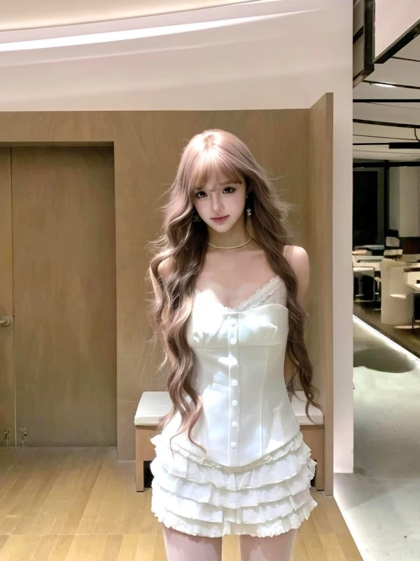 Summer New Sweet Spicy Fashion Set White Design Sense Fake Two-Piece Strap Top Multi-Layer Cake Skirt Set Women's Ensemble
Summer New Sweet Spicy Fashion Set White Design Sense Fake Two-Piece Strap Top Multi-Layer Cake Skirt Set Women's Ensemble