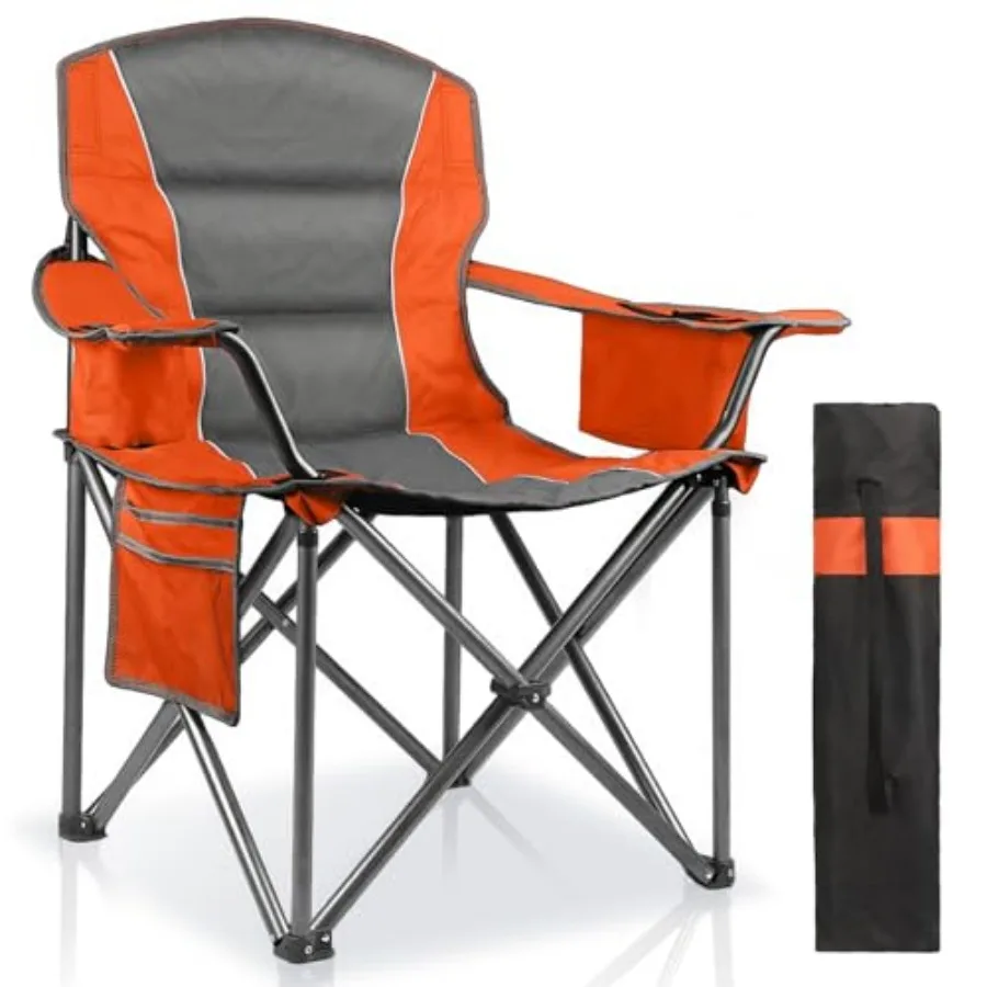 Oversized Padded Camping Chairs for Adults, Heavy Duty Support 400 Lbs, Folding Portable Lawn Chair w/Cup Holder, Cooler Bag, S
Oversized Padded Camping Chairs for Adults, Heavy Duty Support 400 Lbs, Folding Portable Lawn Chair w/Cup Holder, Cooler Bag, S