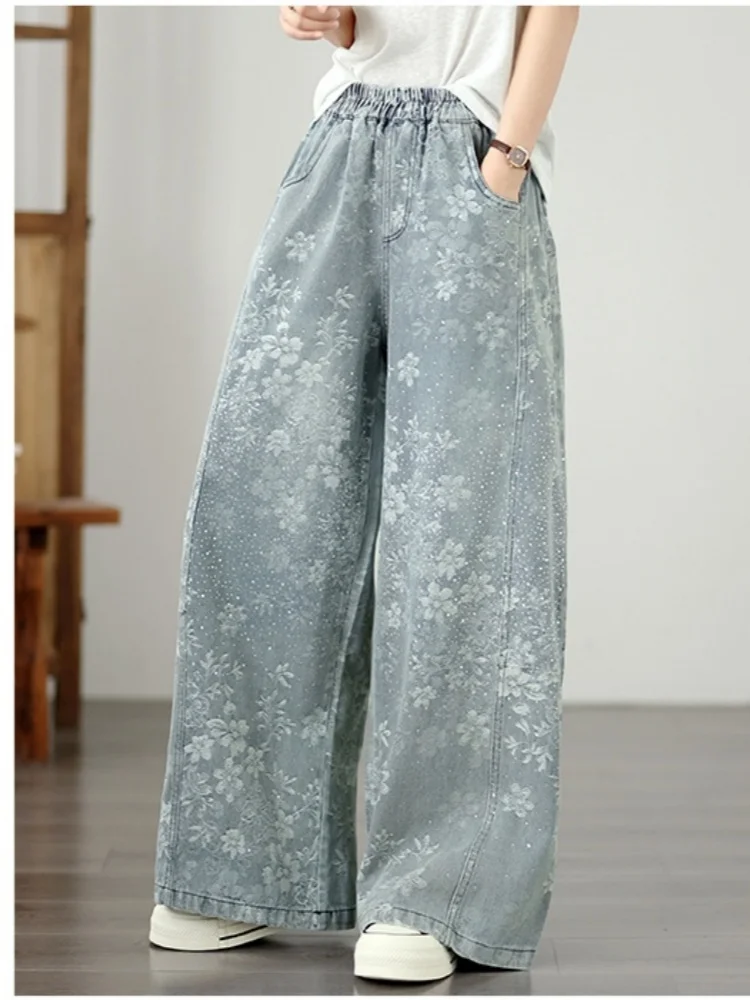 Luxury Rhinestone Designer Denim Pants For Women High Waist Print Casual Straight Jeans Female Fashion Style
Luxury Rhinestone Designer Denim Pants For Women High Waist Print Casual Straight Jeans Female Fashion Style