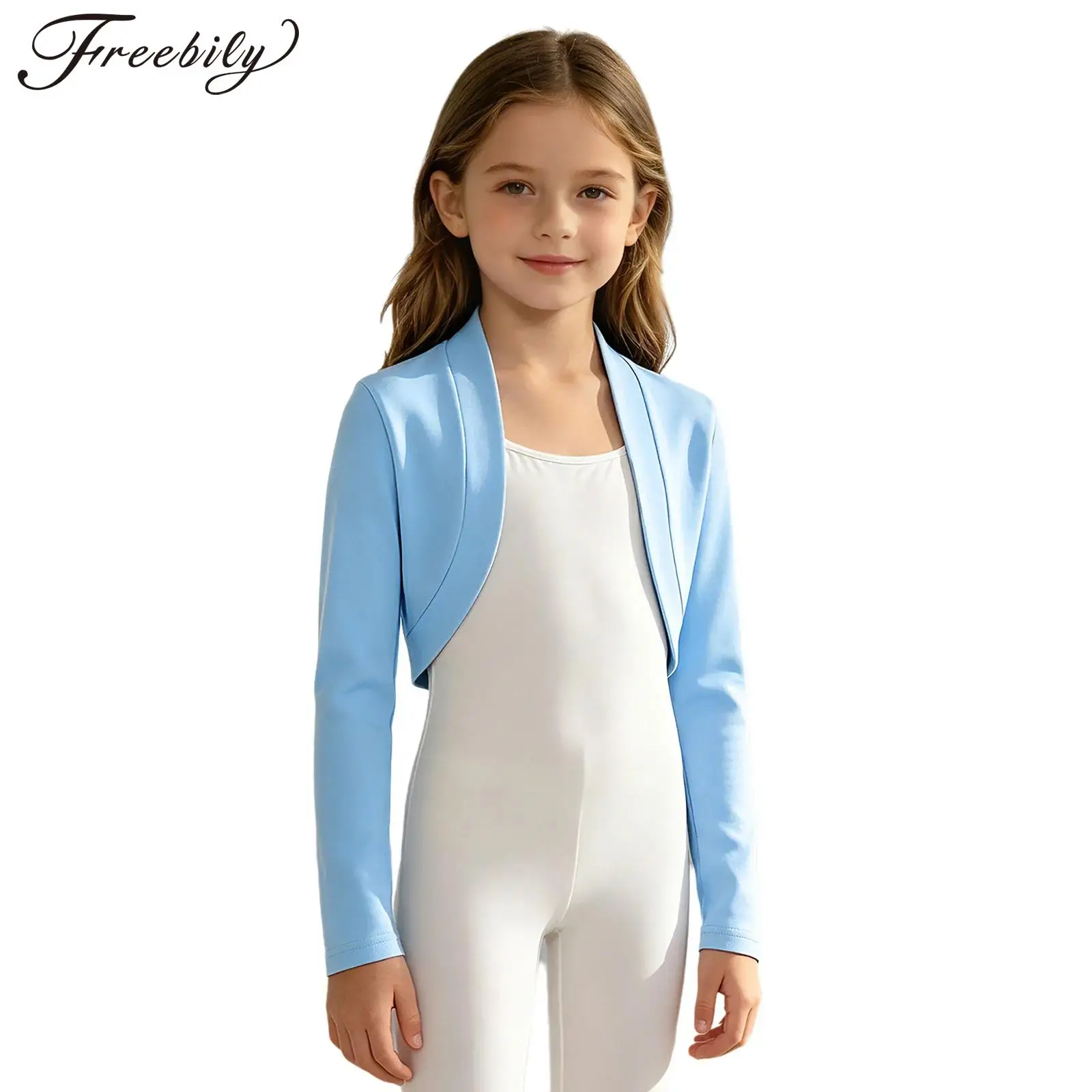 Girls Ballet Dance Bolero Shrug Ruched Keyhole Back Lace Cropped Cardigan Long Sleeve Open Front Jacket for Ballerina Warm Up
Girls Ballet Dance Bolero Shrug Ruched Keyhole Back Lace Cropped Cardigan Long Sleeve Open Front Jacket for Ballerina Warm Up