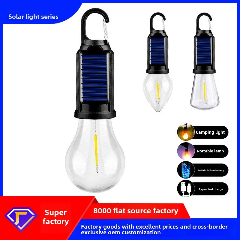 Portable Solar Camping Light Bulb Outdoor Lighting Tent Lamp Tungsten Bulb Sphere Lamp Rechargeable Outdoor Tool
Portable Solar Camping Light Bulb Outdoor Lighting Tent Lamp Tungsten Bulb Sphere Lamp Rechargeable Outdoor Tool