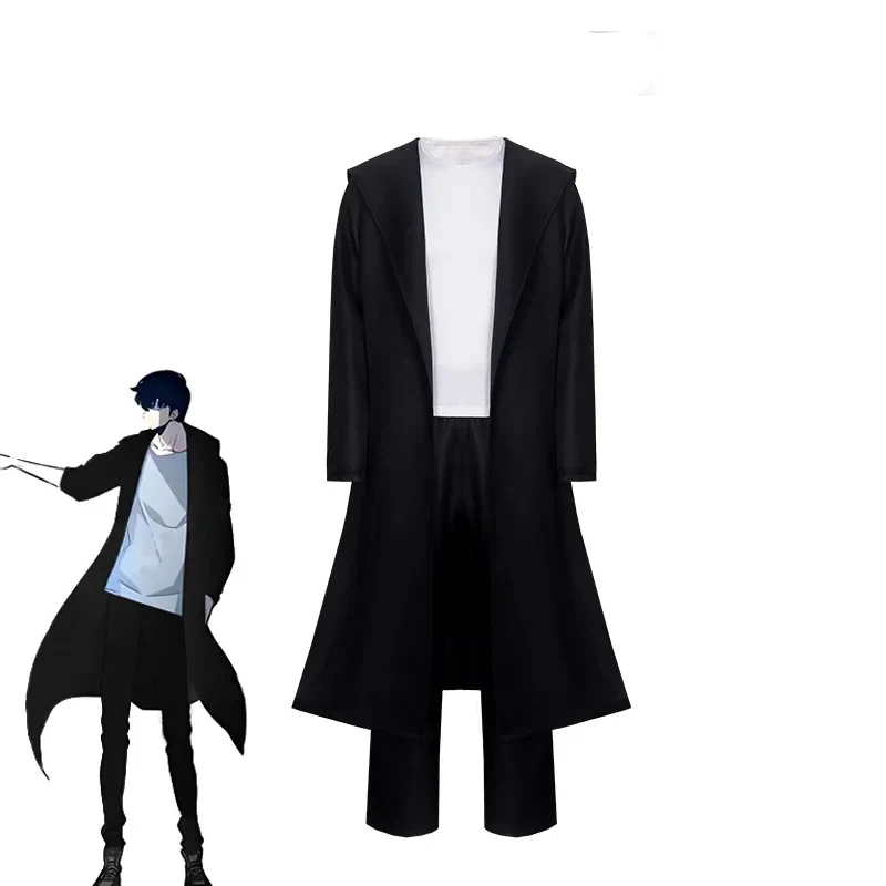 Anime Knight Killer Sung Jin-woo Solo Sung Jinwoo Leveling Cosplay Costume Wig Shun Mizushino Trench Coat Halloween Outfit
Anime Knight Killer Sung Jin-woo Solo Sung Jinwoo Leveling Cosplay Costume Wig Shun Mizushino Trench Coat Halloween Outfit