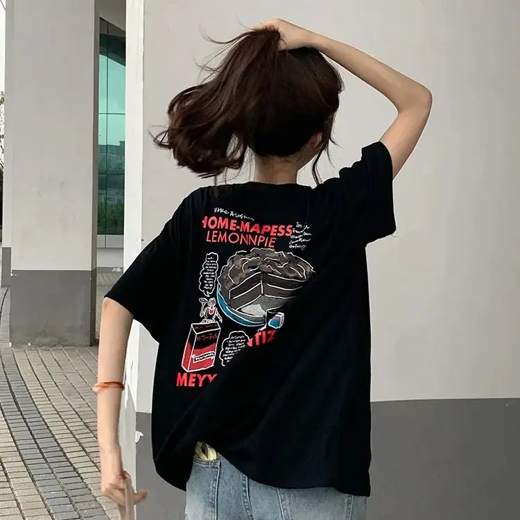 Loose casual pure cotton printed short-sleeved T-shirt for women summer new age-reducing fashion versatile round neck top trendy
Loose casual pure cotton printed short-sleeved T-shirt for women summer new age-reducing fashion versatile round neck top trendy