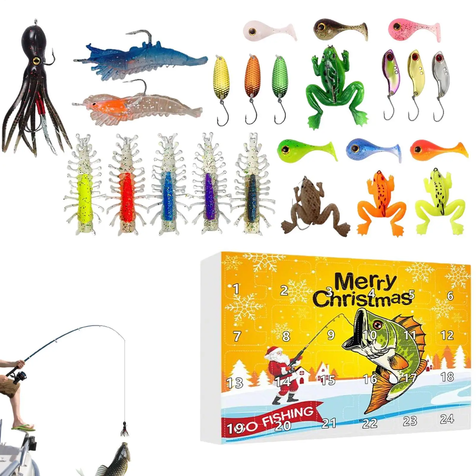 Рыболовная приманка, календарь Адвент 2025 2025, рождественские рыболовные снасти, набор приманок для рыбы, Рождественский календарь обратного отсчета для мальчиков, бойфренд
Рыболовная приманка, календарь Адвент 2025 2025, рождественские рыболовные снасти, набор приманок для рыбы, Рождественский календарь обратного отсчета для мальчиков, бойфренд