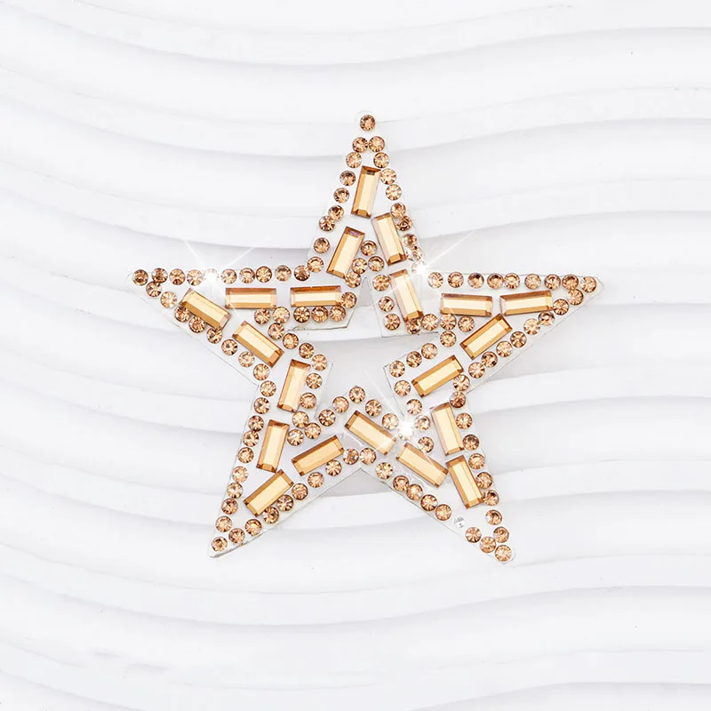 Patches Rhinestone Applique Iron On DIY For Clothing Jacket Backpack Five-pointed Star Sewing Decorative Badges BX168
Patches Rhinestone Applique Iron On DIY For Clothing Jacket Backpack Five-pointed Star Sewing Decorative Badges BX168