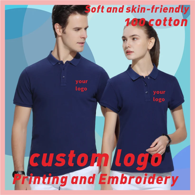 Men's and women's 100% cotton solid color T-shirt shirt POLO shirt can print embroidered logo summer short sleeved shirt
Men's and women's 100% cotton solid color T-shirt shirt POLO shirt can print embroidered logo summer short sleeved shirt