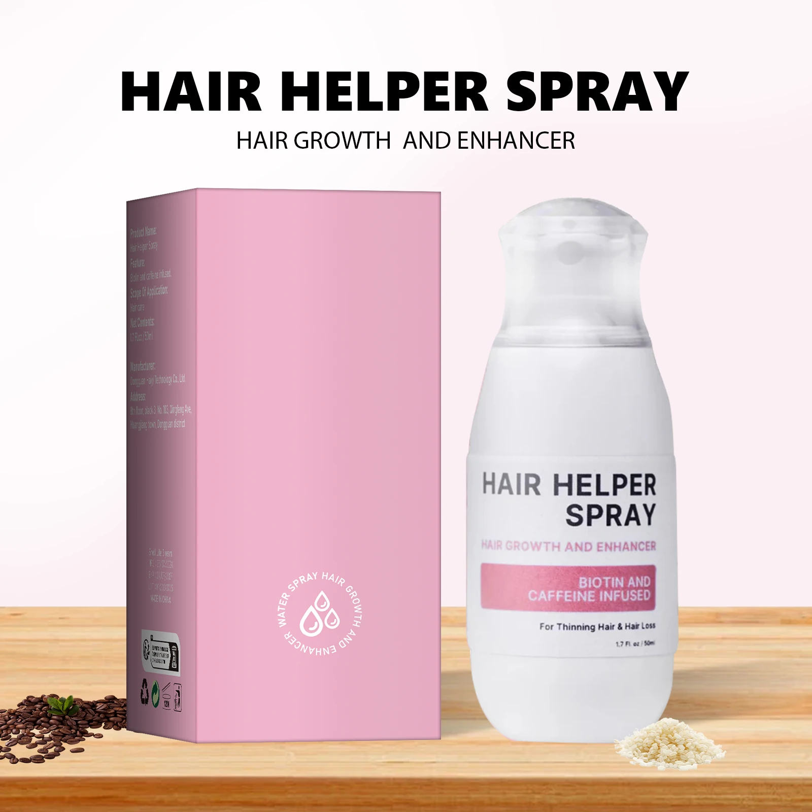 Hair Helper Spray 50ml - Biotin & Caffeine Infused for Hair Growth, Anti Hair Loss, Repair & Thinning Hair Solutions
Hair Helper Spray 50ml - Biotin & Caffeine Infused for Hair Growth, Anti Hair Loss, Repair & Thinning Hair Solutions