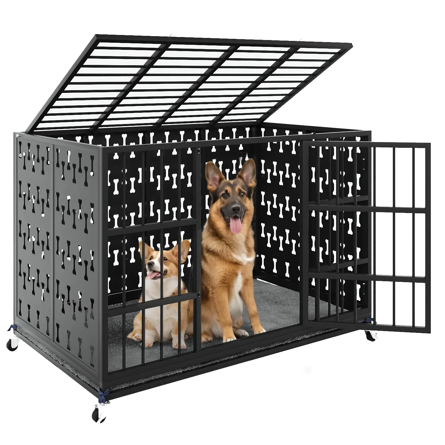 48in Heavy Duty Dog Crate Cushion High Anxiety XL Steel Escape Proof Kennel Wheels, Custom
48in Heavy Duty Dog Crate Cushion High Anxiety XL Steel Escape Proof Kennel Wheels, Custom