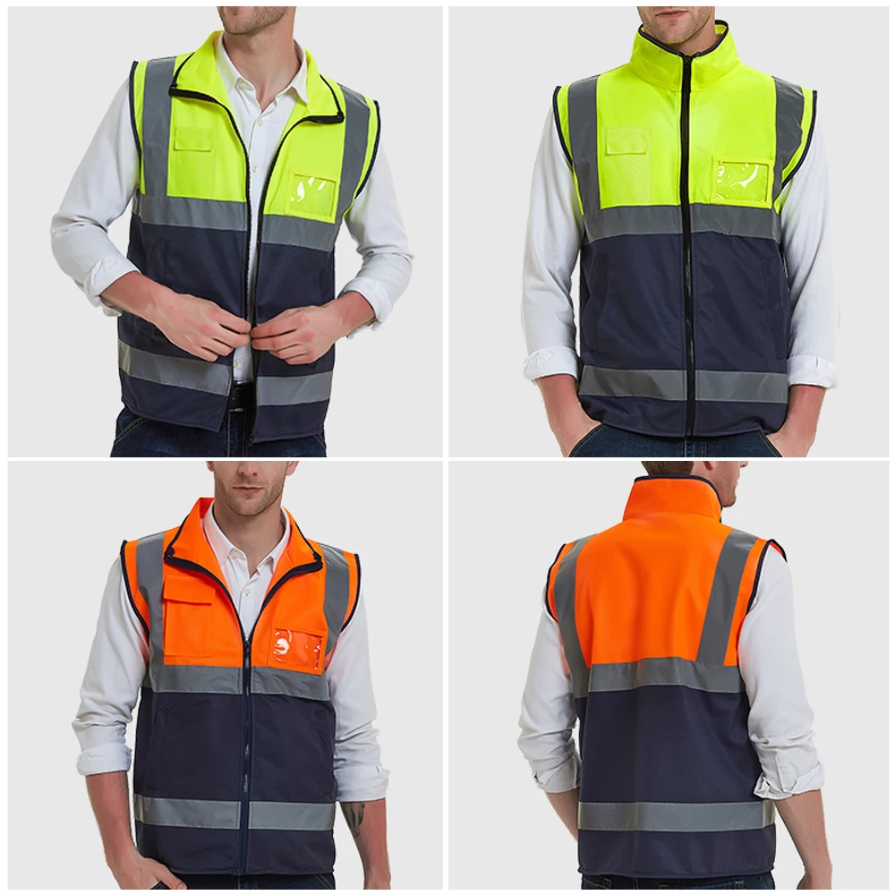 Hi Vis Work Vest Labour Suit Two Tone Construction Buliding Work Waistcoats with Zipper and Pockets Working Clothes
Hi Vis Work Vest Labour Suit Two Tone Construction Buliding Work Waistcoats with Zipper and Pockets Working Clothes