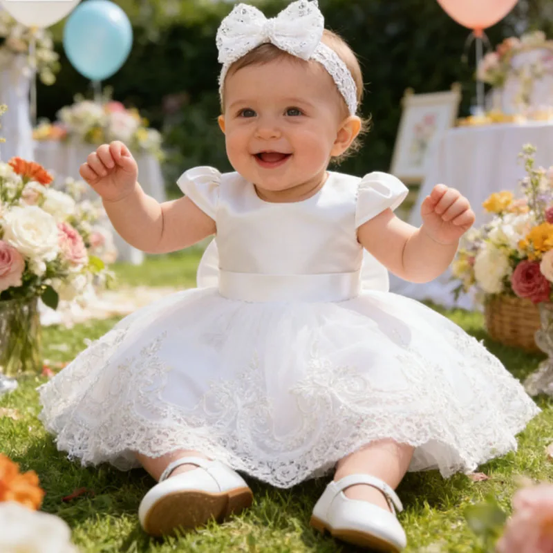 3M-3T Toddler Baby Girls Dresses Pageant Wedding Flower Formal Gowns Embroidered Lace Dress+Headwear 1st Birthday Girls Dress
3M-3T Toddler Baby Girls Dresses Pageant Wedding Flower Formal Gowns Embroidered Lace Dress+Headwear 1st Birthday Girls Dress