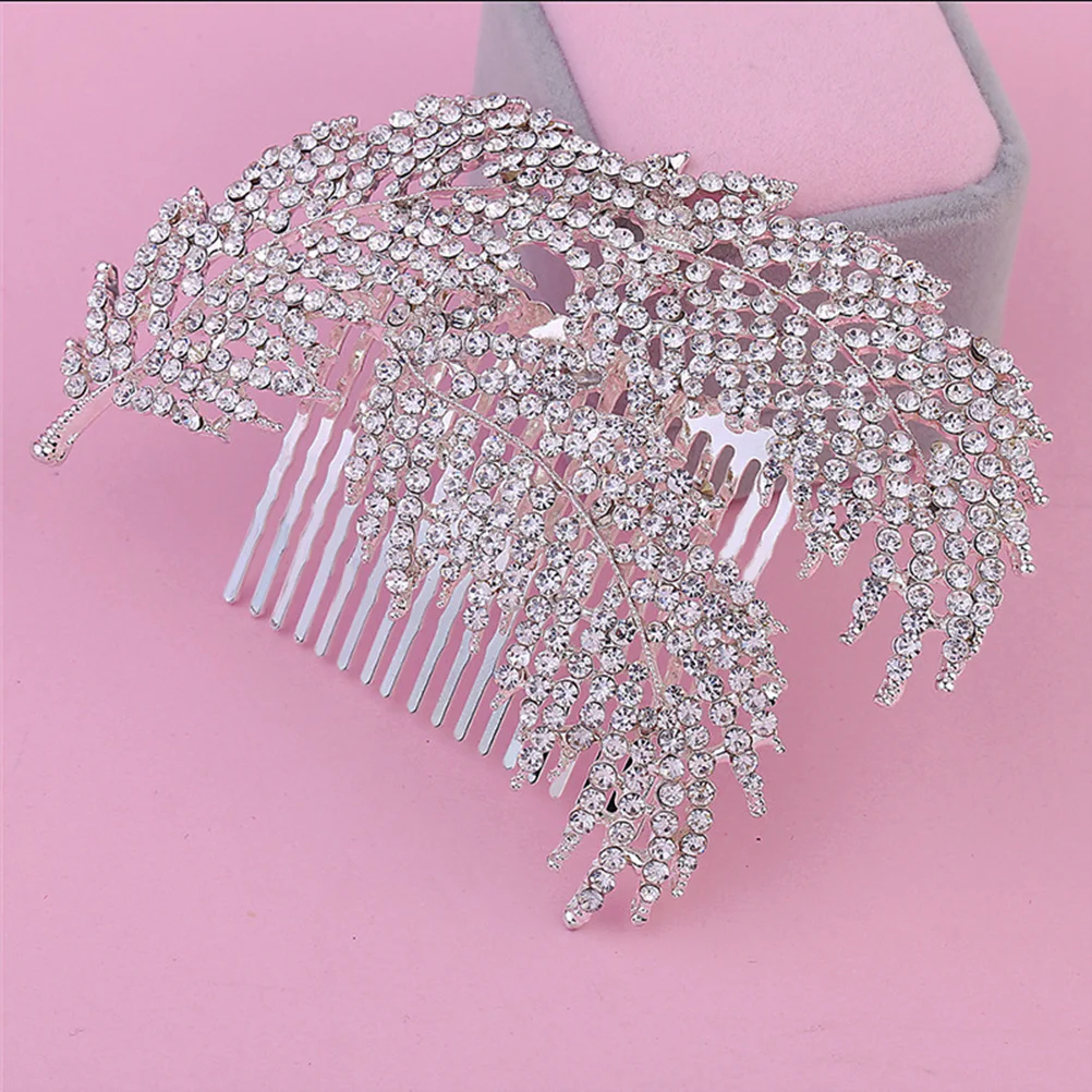 Leaf Design Bride Hair Comb Diamond Wedding Headdress Elegant Party Hair Accessories for Women Wedding Headdress 
Leaf Design Bride Hair Comb Diamond Wedding Headdress Elegant Party Hair Accessories for Women Wedding Headdress
