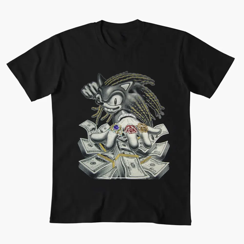 Vintage Market Style Sonic The Hedgehog Shadow Gangster Rare Bling Rap Graphic T-Shirt Y2K clothes Cartoon Apparel All size tops
Vintage Market Style Sonic The Hedgehog Shadow Gangster Rare Bling Rap Graphic T-Shirt Y2K clothes Cartoon Apparel All size tops