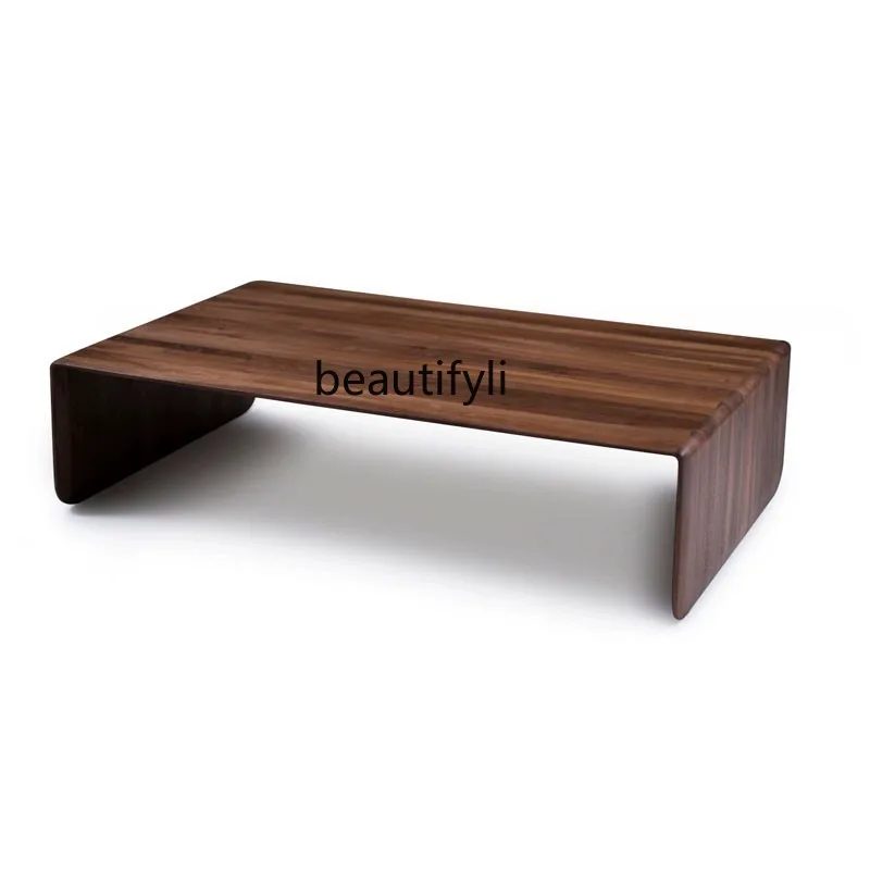North American black walnut solid wood coffee table Italian minimalist square coffee table living room designer tea table
North American black walnut solid wood coffee table Italian minimalist square coffee table living room designer tea table