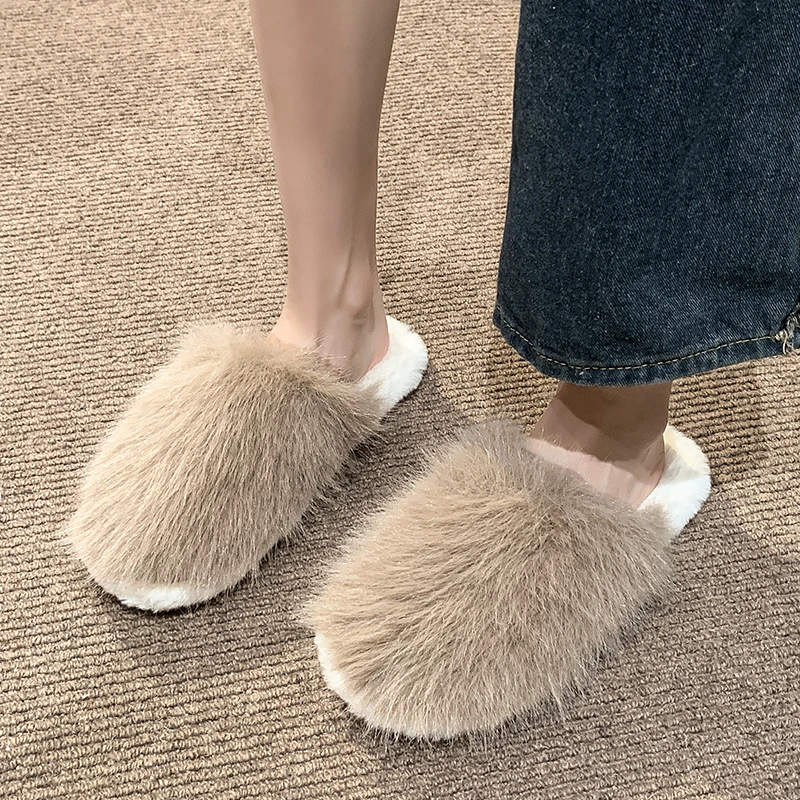 Indoor Slippers for Women Round Head Anti-slip Keep Warm One Kick Shoes for Women Suede Light Home Slipper Zapatillas De Mujer
Indoor Slippers for Women Round Head Anti-slip Keep Warm One Kick Shoes for Women Suede Light Home Slipper Zapatillas De Mujer