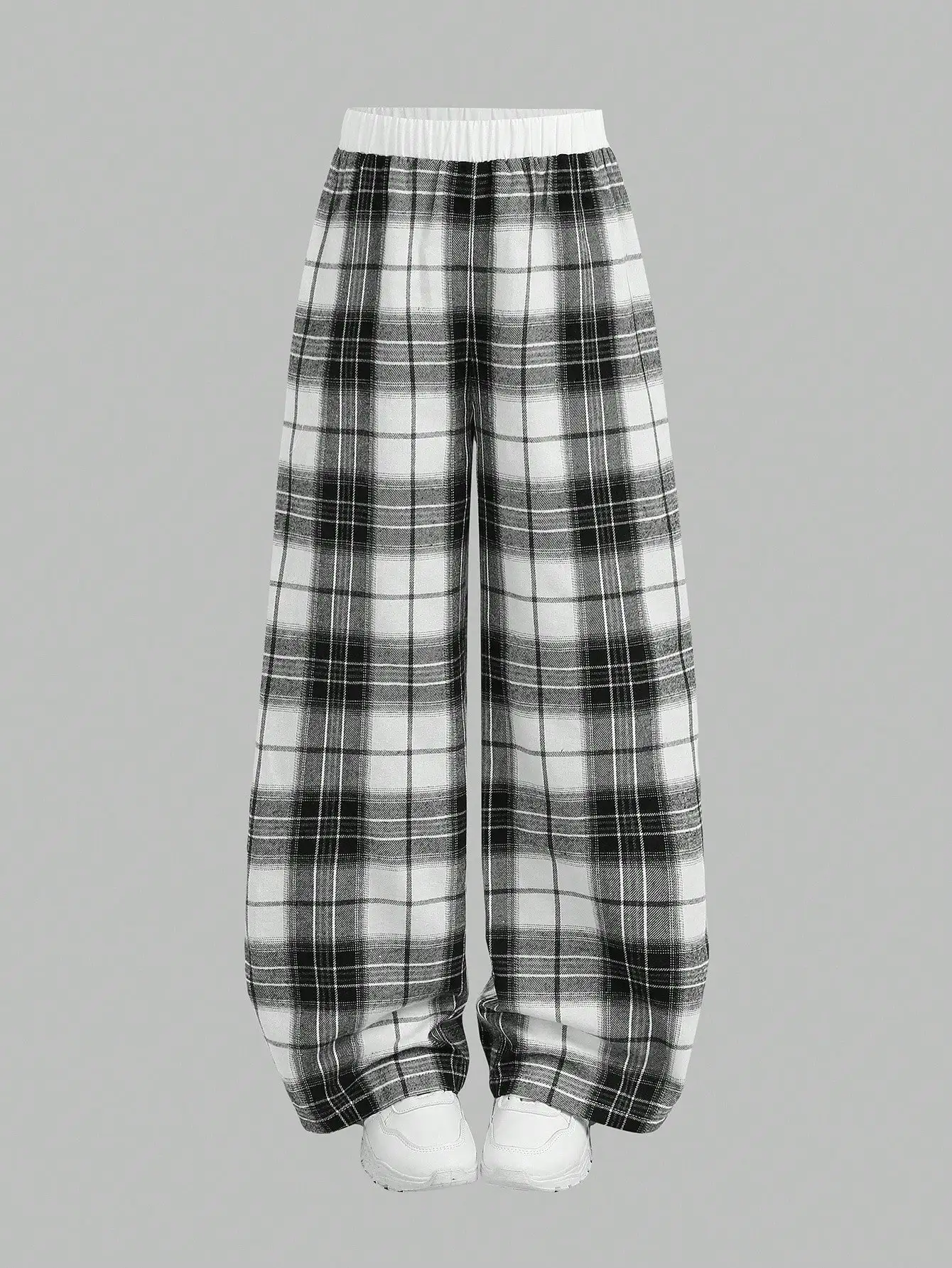 Unisex Loose Fit Black & White Plaid Wide Leg Casual Pants
Unisex Loose Fit Black & White Plaid Wide Leg Casual Pants