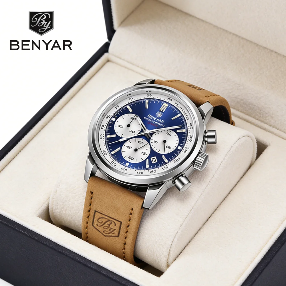 BENYAR Men's Watches Top Brand Luxury Men Wrist Watch Leather Quartz Watch Sports Waterproof Male Clock Relogio Masculino
BENYAR Men's Watches Top Brand Luxury Men Wrist Watch Leather Quartz Watch Sports Waterproof Male Clock Relogio Masculino