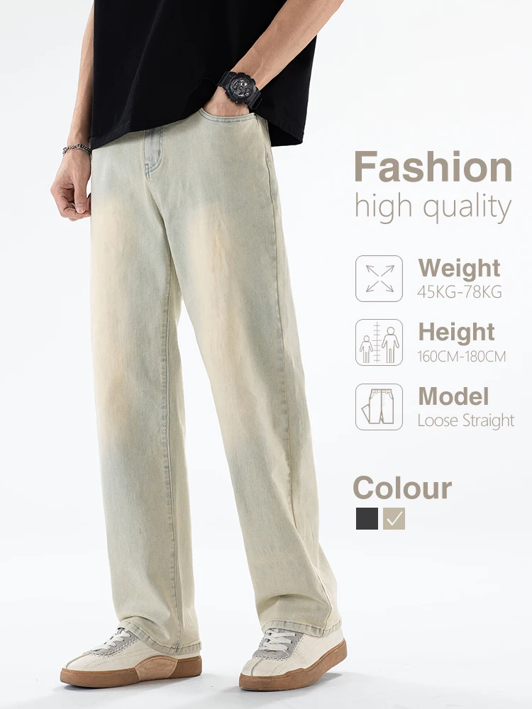 2024 Autumn New Men's Jeans Loose Straight Elastic Cotton Washed Denim Trousers Retro American Casual Fashion Pants Streetwear
2024 Autumn New Men's Jeans Loose Straight Elastic Cotton Washed Denim Trousers Retro American Casual Fashion Pants Streetwear