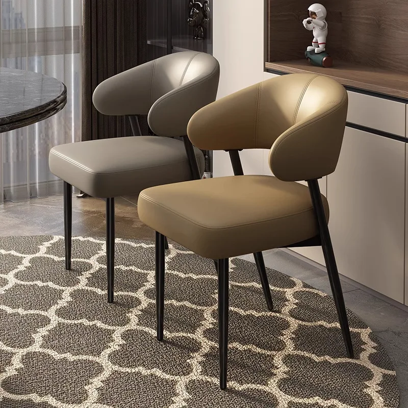 Dining Chair Light Luxury Back Chair Hotel Restaurant Leather Art Dining Table Chair Italian Negotiation Chair
Dining Chair Light Luxury Back Chair Hotel Restaurant Leather Art Dining Table Chair Italian Negotiation Chair
