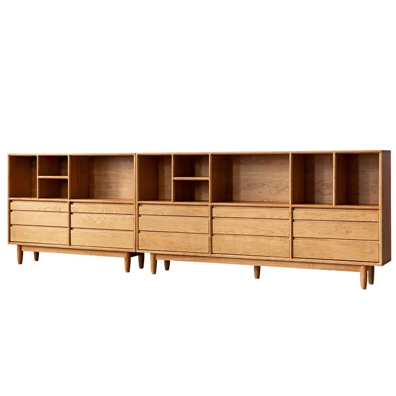 Nordic solid wood bookcase, low cabinet combination locker, study floor storage, bookshelf, drawer, locker, minimalist style
Nordic solid wood bookcase, low cabinet combination locker, study floor storage, bookshelf, drawer, locker, minimalist style