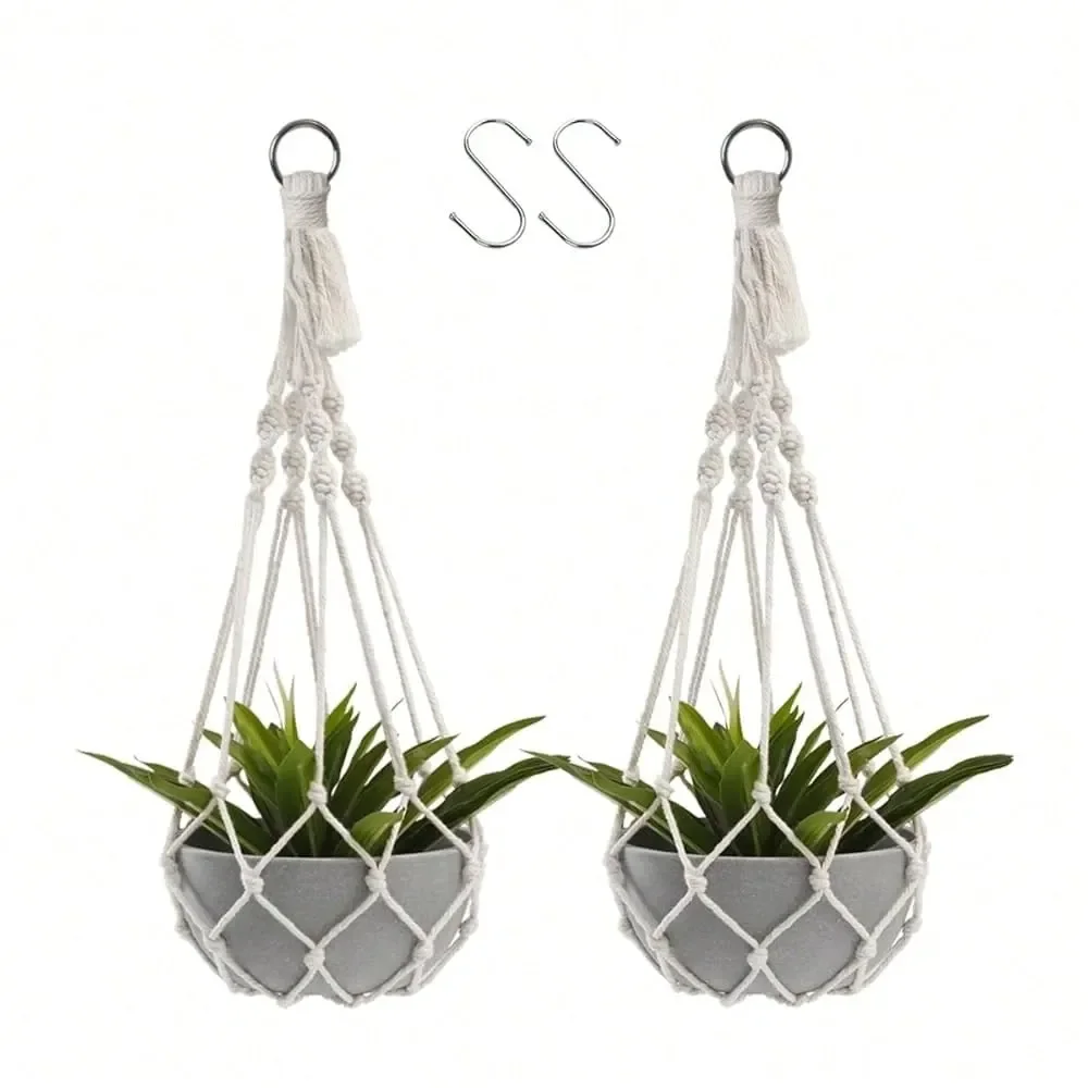 Macrame Plant Hanger Large Hanging Planter For Indoor Plants Holder White Cotton Rope Hanging Plant Basket Handmade Outdoor Win
Macrame Plant Hanger Large Hanging Planter For Indoor Plants Holder White Cotton Rope Hanging Plant Basket Handmade Outdoor Win