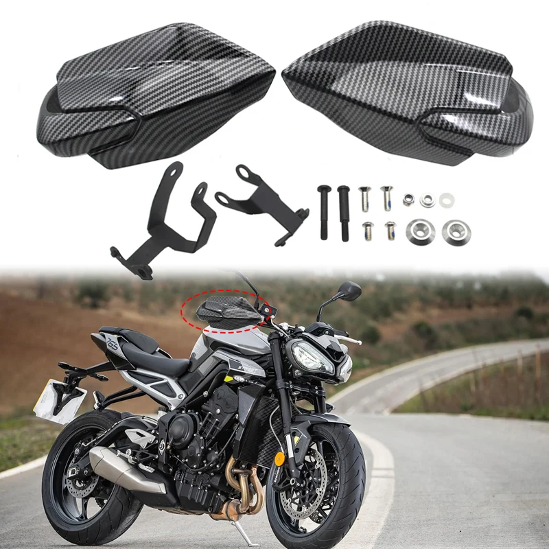 Carbon Handguards Shield Guards Windshield Hand Wind Protection For Street Triple 765 765S 765R MOTO2 Edition 2020-2023
Carbon Handguards Shield Guards Windshield Hand Wind Protection For Street Triple 765 765S 765R MOTO2 Edition 2020-2023