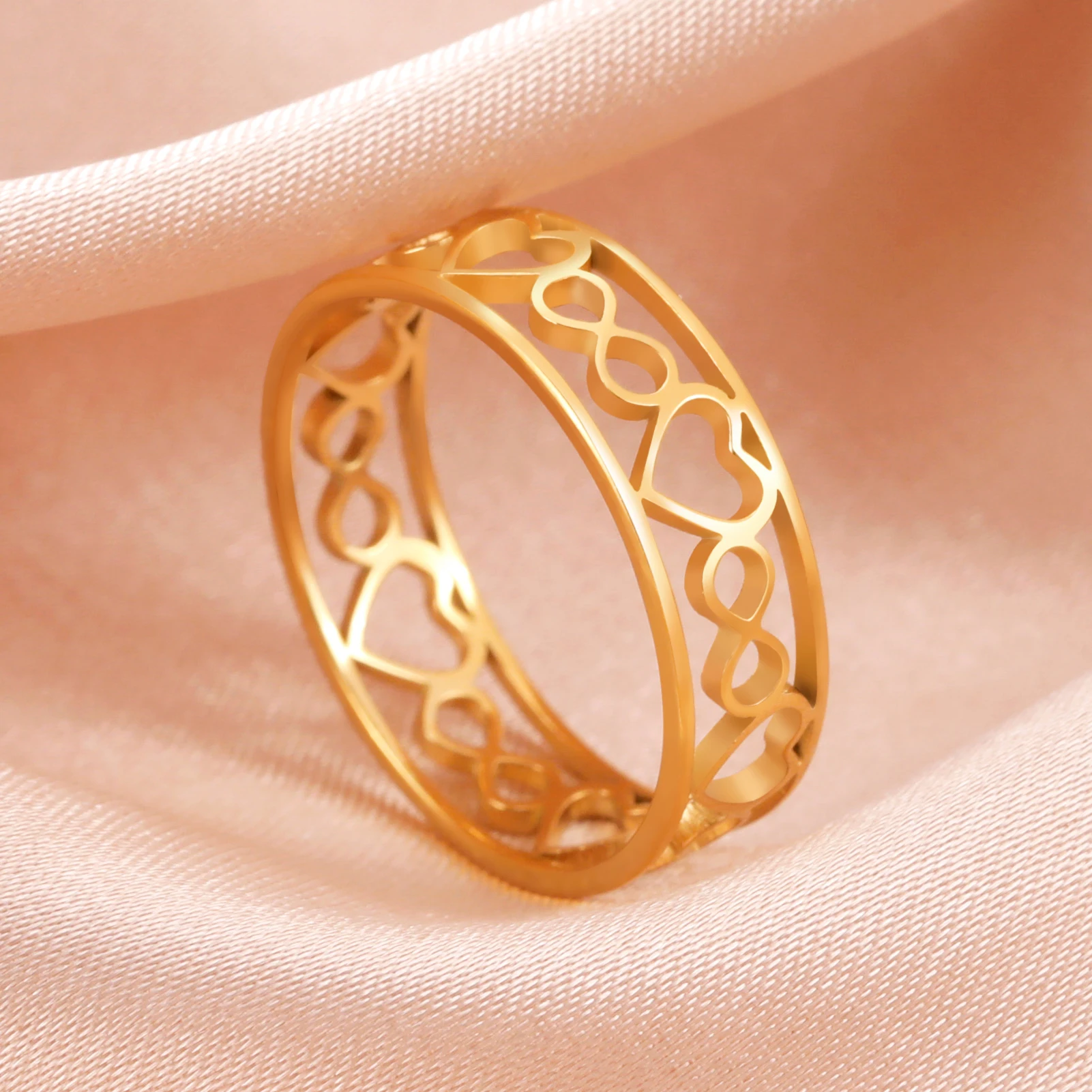 HIPEE Refine Cute Circle Hollow Heart With Hearts Design Ring for Women Girls Closed End Stainless Steel Ring Jewelry Female
HIPEE Refine Cute Circle Hollow Heart With Hearts Design Ring for Women Girls Closed End Stainless Steel Ring Jewelry Female
