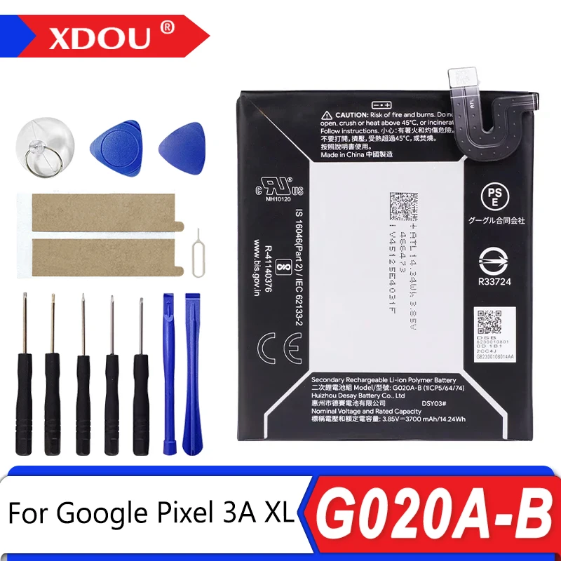 Brand-New G020A-B 3700mAh Replacement Battery For HTC Google Pixel 3A XL Mobile Phone Batteries + Tools
Brand-New G020A-B 3700mAh Replacement Battery For HTC Google Pixel 3A XL Mobile Phone Batteries + Tools